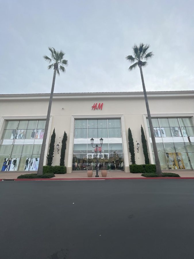 Two+palm+trees+frame+the+entrance+of+the+H%26M+store+at+the+Irvine+Spectrum+Center.