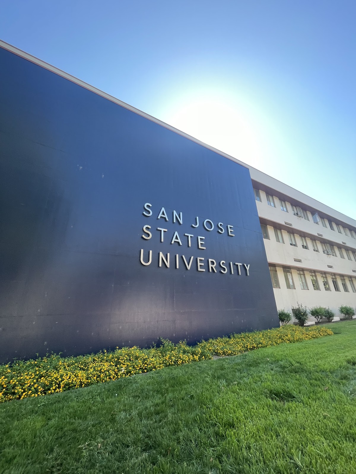 San Jose State University plaque as found at the school