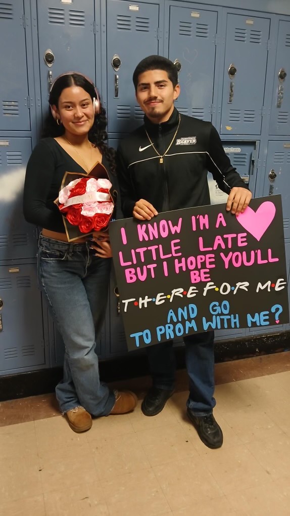 BIT senior Christian Garcia describes his promposal as a nervous moment that led to happiness. "I was scared at first but mostly excited," he says. "I was a little late, but you know what they say, better late than never. Can't wait for prom."