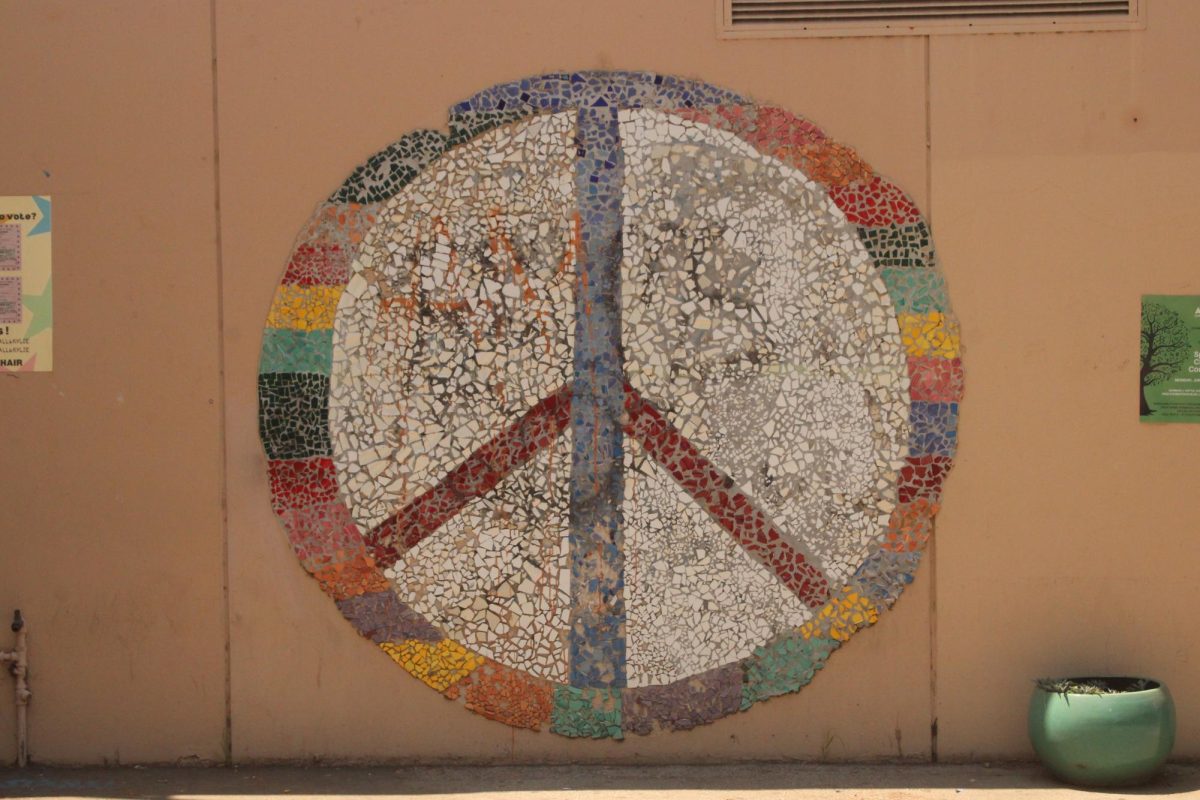 The peace sign in front of the wellness center will come down with the Humanities building. "I made a lot of memories here with my friends and my teachers," said Humanities junior Evergrace Sessi. "Us being a small group of people like a family, I'm going to miss that."