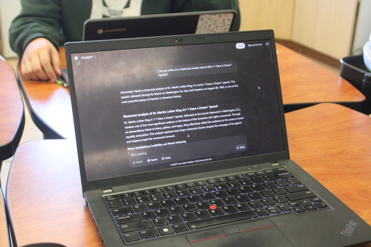 An example of AI being asked to write a rhetorical analysis essay of MLK’s, “I have a dream” speech.