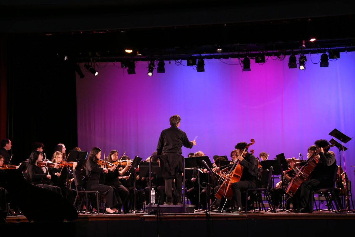 Mr. McDouughnah conducts Hamiltons string department for the night.