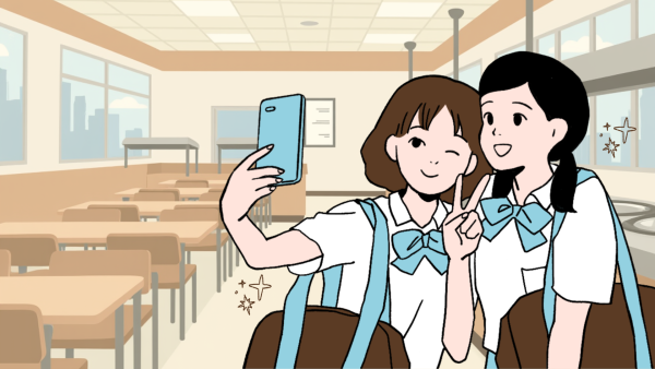 People have their own designated friend groups around school.